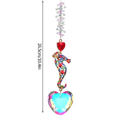 Colorfol Wind Chimes Κρυστάλλινο κρεμαστό κόσμημα Heart Butterfly Garden Sun Catcher Crystal Chain Rainbow Prism Παράθυρο σπιτιού Διακόσμηση κήπου