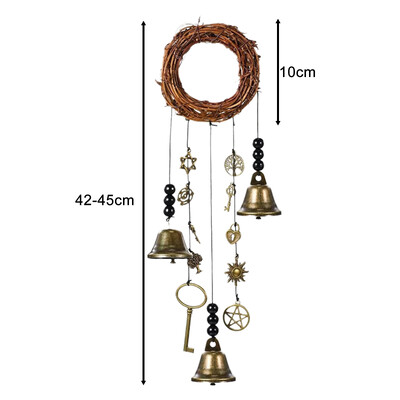 Μεταλλικά Wind Chimes Rattan Bells Εξωτερική διακόσμηση Μοντέρνα κρεμαστά διακοσμητικά κουδούνια Windchime για εσωτερικό εξωτερικό παράθυρο αυλή κήπου