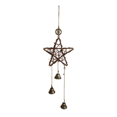 Μεταλλικά Wind Chimes Rattan Bells Εξωτερική διακόσμηση Μοντέρνα κρεμαστά διακοσμητικά κουδούνια Windchime για εσωτερικό εξωτερικό παράθυρο αυλή κήπου