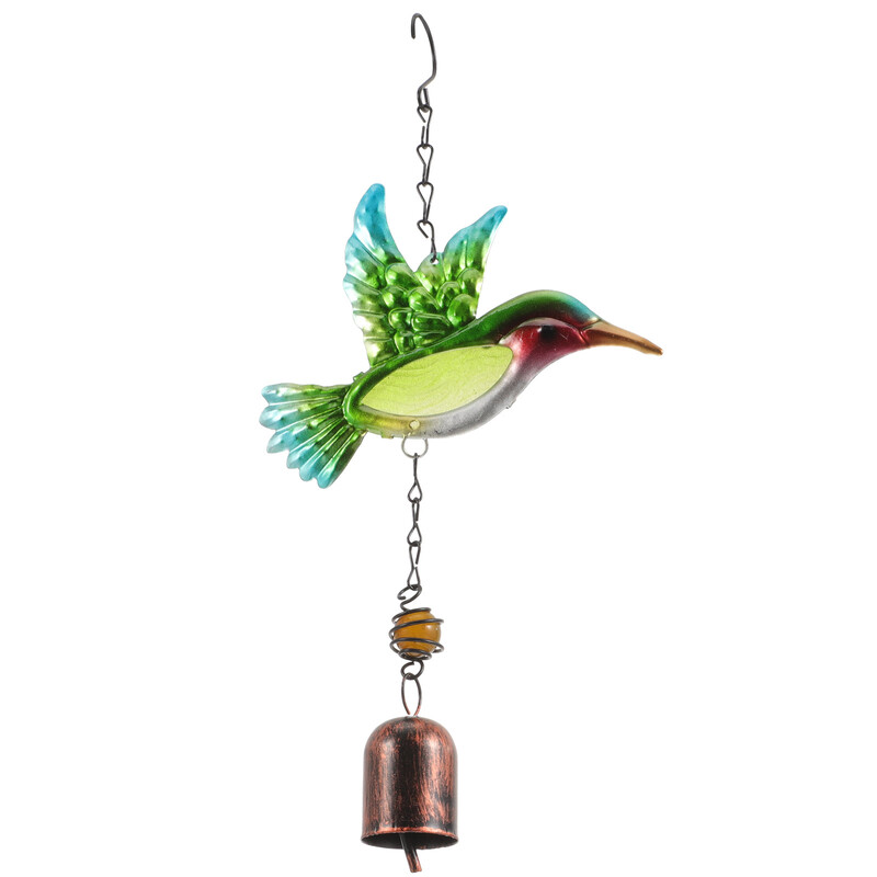 Камбана Висулка Вятърни звънчета Метален градински декор Висящи колибри Орнаменти Преливащи се висулки На открито