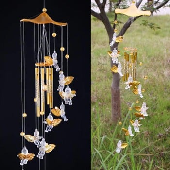 Love Angel Wind Chimes Antique Resonant Hanging Windchime 5 Tube Wind Chimes Bell Διακόσμηση αυλής εξωτερικού κήπου Σπίτι Ζεστό δώρο