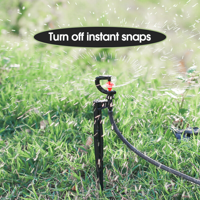 5 бр. Въртяща се на 360° спринклерна пръскачка за напояване с микро напояване с 21 см кол 1/4" конектор за оранжерии за тревна ферма