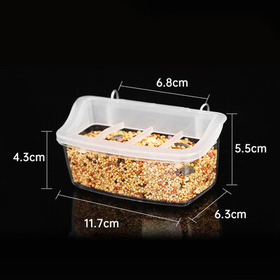 Papūgos lesykla girdykla paukščiams reikmenys narveliams paukščiams vandens kabantis dubenėlis, naminių gyvūnėlių plastikinis maisto konteineris