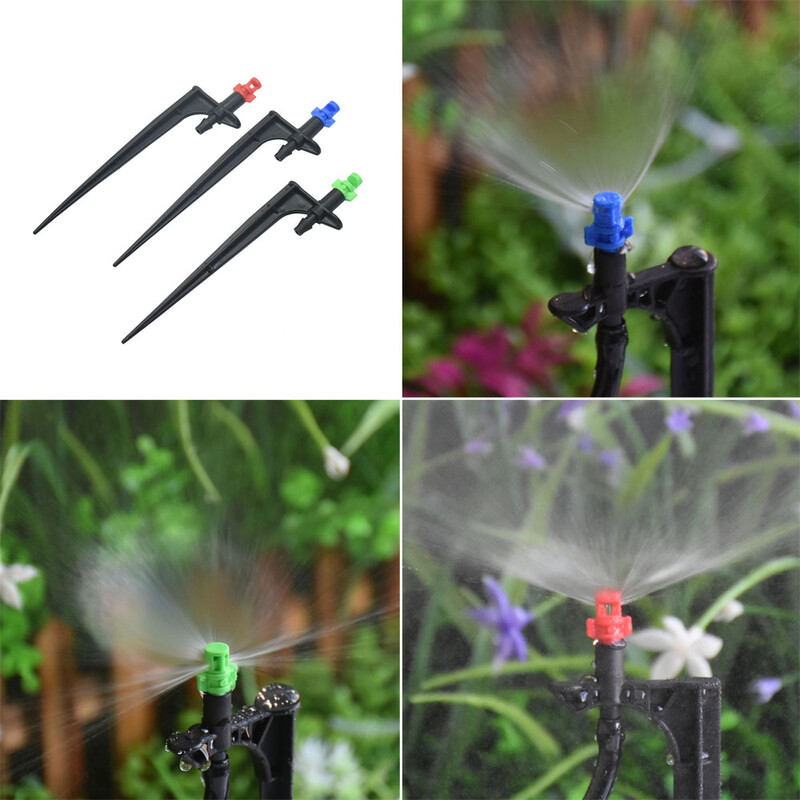 20 бр. 180 въртяща се на 360 градуса микро спринклерна G-тип рефракционна дюза с резбована шипка висяща дюза за градинско напояване