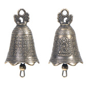 2 τμχ Antique Bell China`s Mini Brass Copper γλυπτό προσεύχεται Guanyin Bell υψηλής ποιότητας