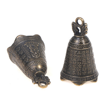 2 τμχ Antique Bell China\'s Mini Brass Copper γλυπτό προσεύχεται Guanyin Bell υψηλής ποιότητας