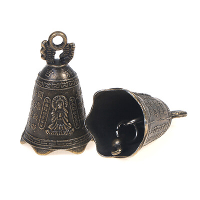 2 τμχ Antique Bell China`s Mini Brass Copper γλυπτό προσεύχεται Guanyin Bell υψηλής ποιότητας