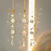 Crystal Wind Chimes Κρεμαστό Κρεμαστό Wind Music Wind Bell Rainbow Prism για Διακόσμηση σπιτιού Παράθυρο Rainbow Rainbow Maker