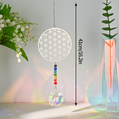 Crystal Wind Chimes Κρεμαστό Κρεμαστό Wind Music Wind Bell Rainbow Prism για Διακόσμηση σπιτιού Παράθυρο Rainbow Rainbow Maker