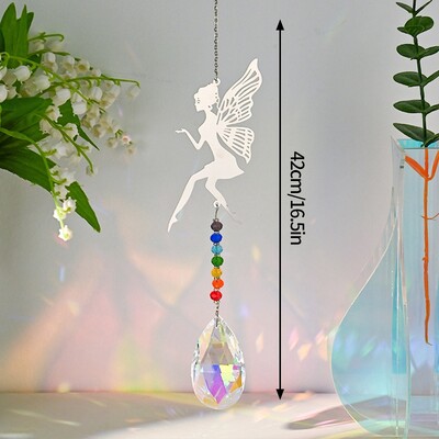 Crystal Wind Chimes Κρεμαστό Κρεμαστό Wind Music Wind Bell Rainbow Prism για Διακόσμηση σπιτιού Παράθυρο Rainbow Rainbow Maker