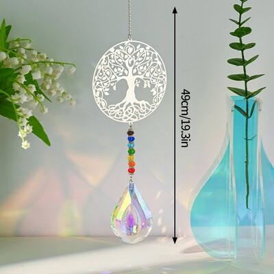 Crystal Wind Chimes Κρεμαστό Κρεμαστό Wind Music Wind Bell Rainbow Prism για Διακόσμηση σπιτιού Παράθυρο Rainbow Rainbow Maker