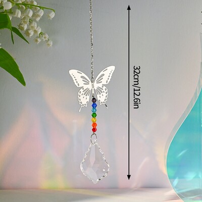 Crystal Wind Chimes Κρεμαστό Κρεμαστό Wind Music Wind Bell Rainbow Prism για Διακόσμηση σπιτιού Παράθυρο Rainbow Rainbow Maker