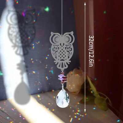 Crystal Wind Chimes Κρεμαστό Κρεμαστό Wind Music Wind Bell Rainbow Prism για Διακόσμηση σπιτιού Παράθυρο Rainbow Rainbow Maker