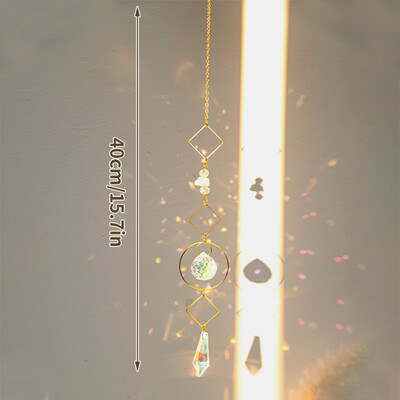 Crystal Wind Chimes Κρεμαστό Κρεμαστό Wind Music Wind Bell Rainbow Prism για Διακόσμηση σπιτιού Παράθυρο Rainbow Rainbow Maker