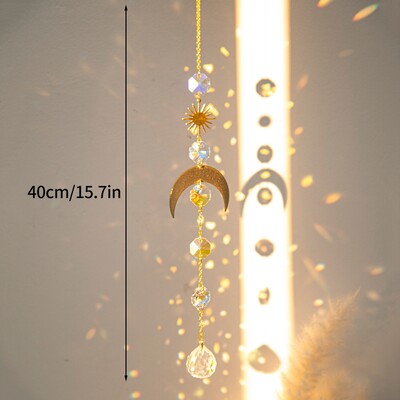 Crystal Wind Chimes Κρεμαστό Κρεμαστό Wind Music Wind Bell Rainbow Prism για Διακόσμηση σπιτιού Παράθυρο Rainbow Rainbow Maker