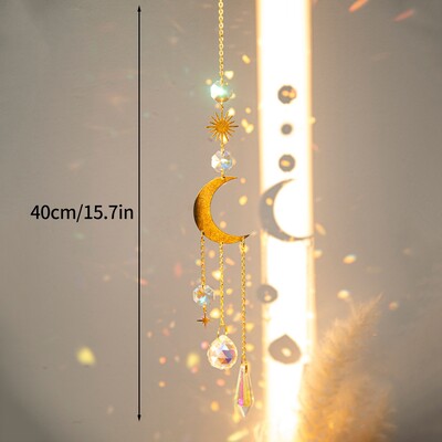 Crystal Wind Chimes Κρεμαστό Κρεμαστό Wind Music Wind Bell Rainbow Prism για Διακόσμηση σπιτιού Παράθυρο Rainbow Rainbow Maker