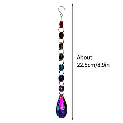 Crystal Wind Chimes Κρεμαστό Κρεμαστό Wind Music Wind Bell Rainbow Prism για Διακόσμηση σπιτιού Παράθυρο Rainbow Rainbow Maker