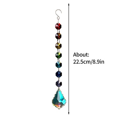 Crystal Wind Chimes Κρεμαστό Κρεμαστό Wind Music Wind Bell Rainbow Prism για Διακόσμηση σπιτιού Παράθυρο Rainbow Rainbow Maker