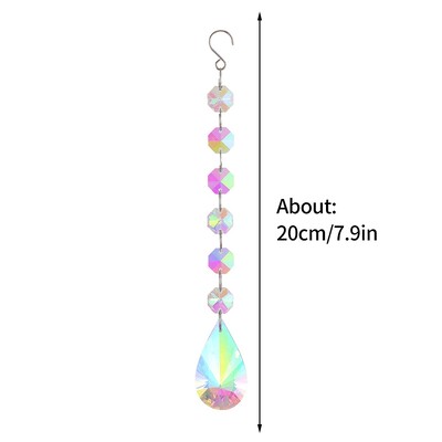 Crystal Wind Chimes Κρεμαστό Κρεμαστό Wind Music Wind Bell Rainbow Prism για Διακόσμηση σπιτιού Παράθυρο Rainbow Rainbow Maker