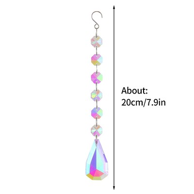 Crystal Wind Chimes Κρεμαστό Κρεμαστό Wind Music Wind Bell Rainbow Prism για Διακόσμηση σπιτιού Παράθυρο Rainbow Rainbow Maker