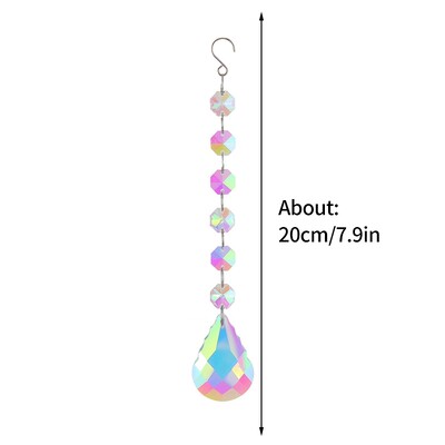 Crystal Wind Chimes Κρεμαστό Κρεμαστό Wind Music Wind Bell Rainbow Prism για Διακόσμηση σπιτιού Παράθυρο Rainbow Rainbow Maker