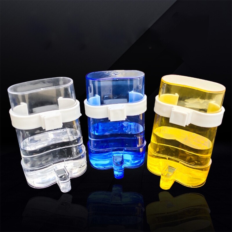 Дозатор за вода за птици за клетка Автоматична поилка за птици Хранилка Аксесоар за клетка за папагал Прозрачен контейнер за поилка Без каша