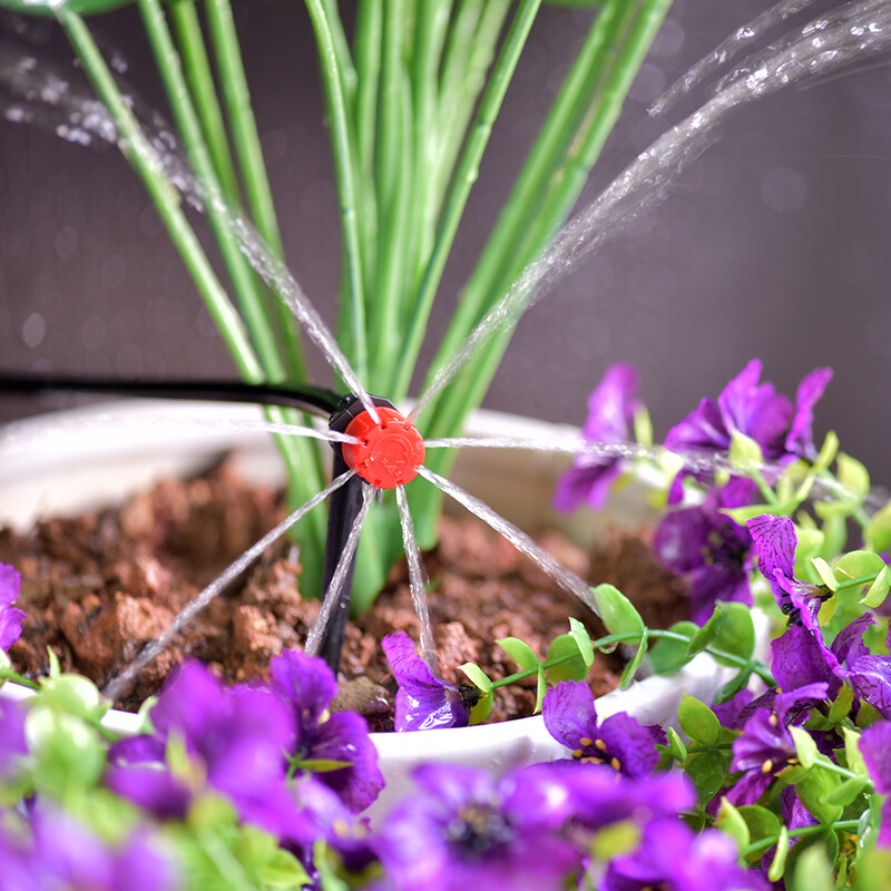 20/50 tk aia mikrokastmisvihmutid 360 kraadi pöörleva otsikuga minipihustiga 4/7 mm voolik lilleaia kasvuhoone jaoks
