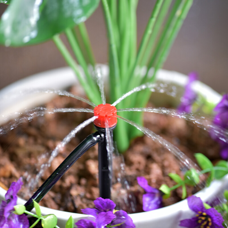 20/50 tk aia mikrokastmisvihmutid 360 kraadi pöörleva otsikuga minipihustiga 4/7 mm voolik lilleaia kasvuhoone jaoks