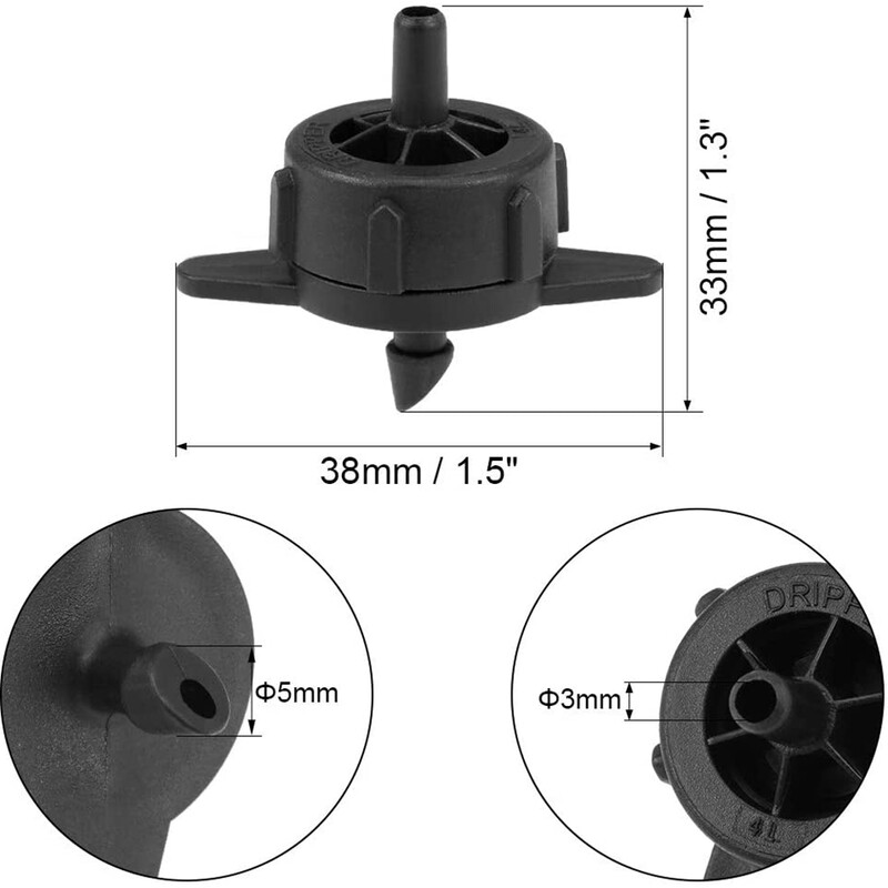 100 tk 2L/4L/8L survet kompenseerivad tilgakiirgurid reguleeritavad tilguti mikroühendused aiamuru tilgakastmiseks