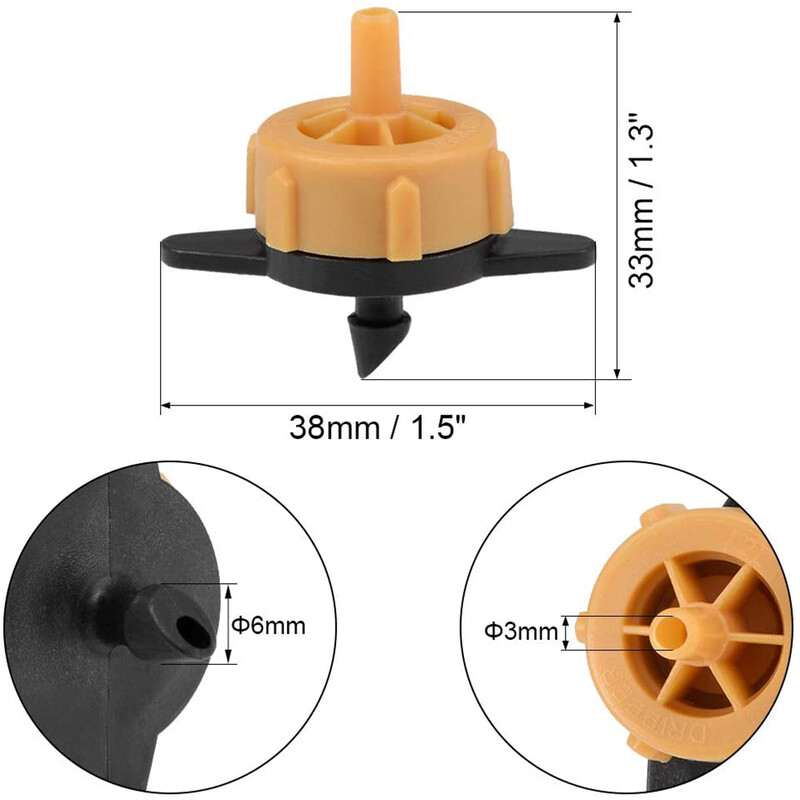 100 tk 2L/4L/8L survet kompenseerivad tilgakiirgurid reguleeritavad tilguti mikroühendused aiamuru tilgakastmiseks