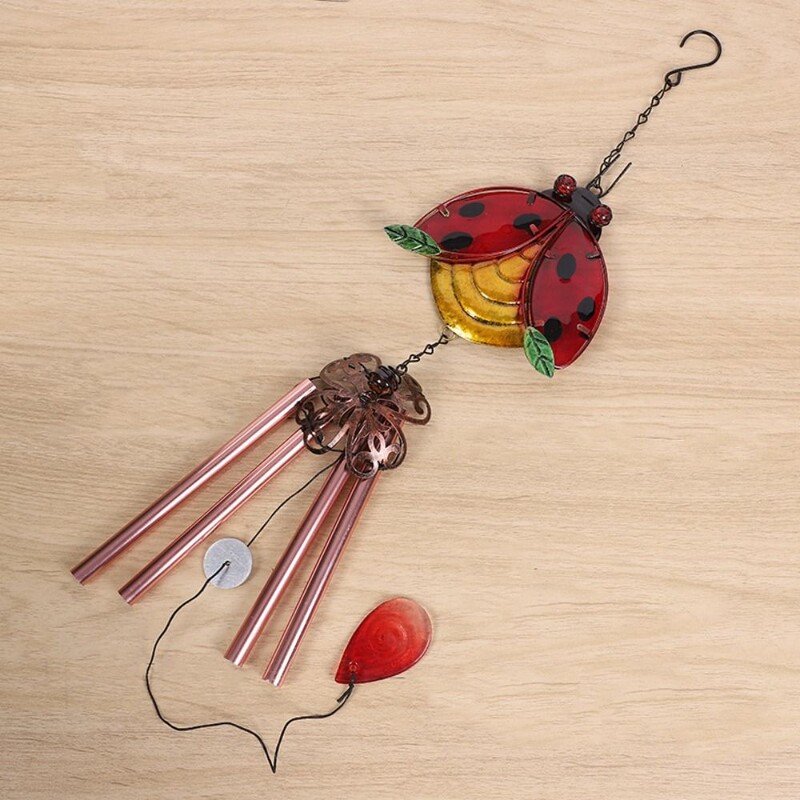 Ретро калинка Метална вятърна камбана Подпори за фотография Ръчно изработени висящи пчелни вятърни камбанки Цветна романтична рисувана камбанка Градина