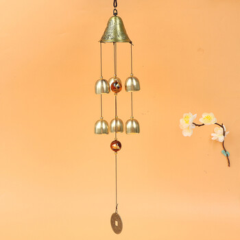 Fengshui Wind Chime Υπαίθρια κρεμαστή μεταλλική καμπάνα Lucky Wind Chime Διακόσμηση Clear Sound Wind Bell Στολίδι Καλό γούρι κρεμαστή