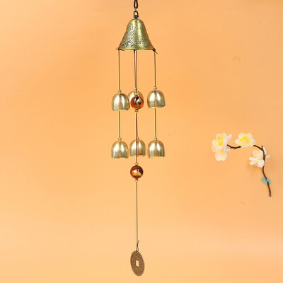 Fengshui Wind Chime Υπαίθρια κρεμαστή μεταλλική καμπάνα Lucky Wind Chime Διακόσμηση Clear Sound Wind Bell Στολίδι Καλό γούρι κρεμαστή