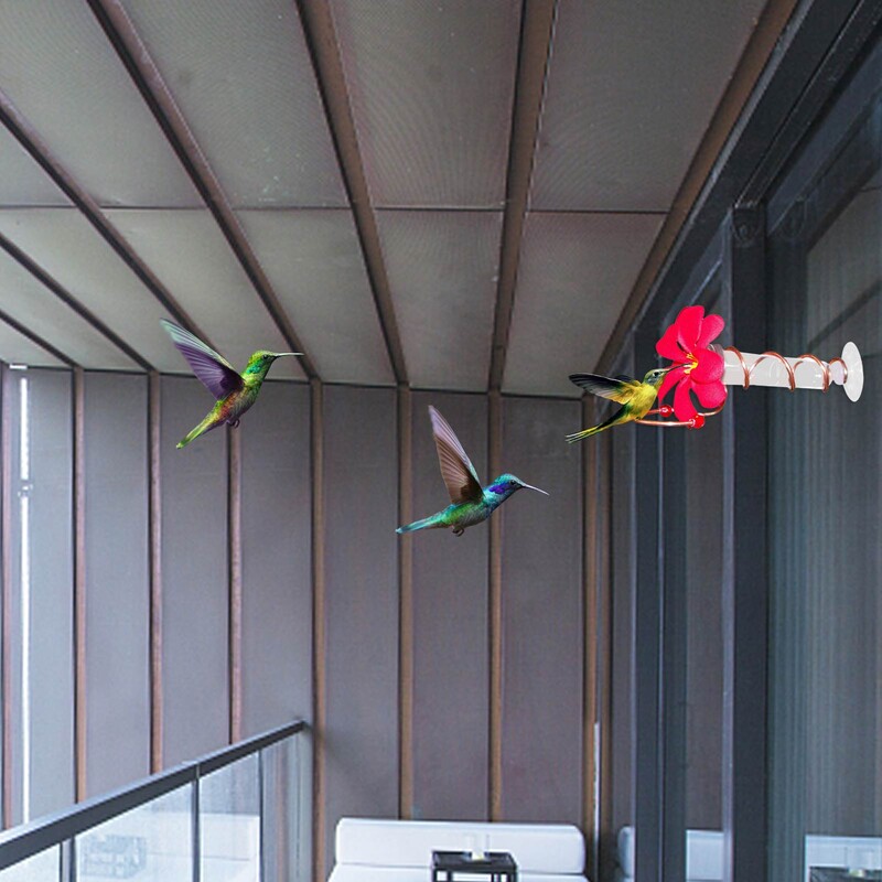 Linnusöötja aiatarbed Koolibri söötja jootja imemiskapp Aiakaunistused Lilledisain lindude veesöötjad sobivaks