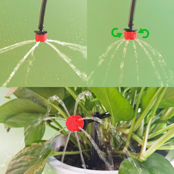 15M-25M Micro Drip Watering Kit Garden DIY Automatic Irigation System & Adjustable Dripper 4/7\'\' Hose for Greenhouse