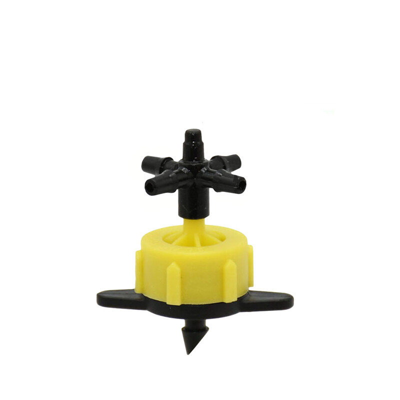 Оранжерия Капкомер с извита стрелка в саксия Микро капкова система 2L4L8L Капкомер за компенсиране на налягането 3/5 mm 2/4-посочен комплект за напояване