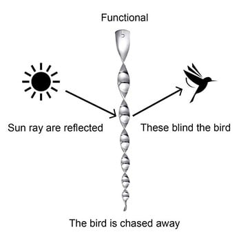 3/6 τεμ. Bird Repeller Περιστρεφόμενη ράβδος Ανακλαστική ράβδος Προστασία Περιβάλλοντος Γεωργικό Φορητό Πουλί Scare Outdoor