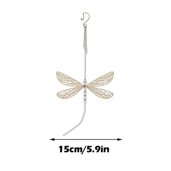 Висящ блясък Фантазия Dragonfly Crystal Висящ Suncatcher Wind Chime Crystal Suncatcher Висулка за градински сватбен декор на кола