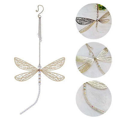 Κρεμαστό κρεμαστό γκλίτερ Fantasy Dragonfly Κρεμαστό Suncatcher Wind Chime Κρυστάλλινο κρεμαστό ηλιοβασίλεμα για διακόσμηση αυτοκινήτου γάμου στον κήπο