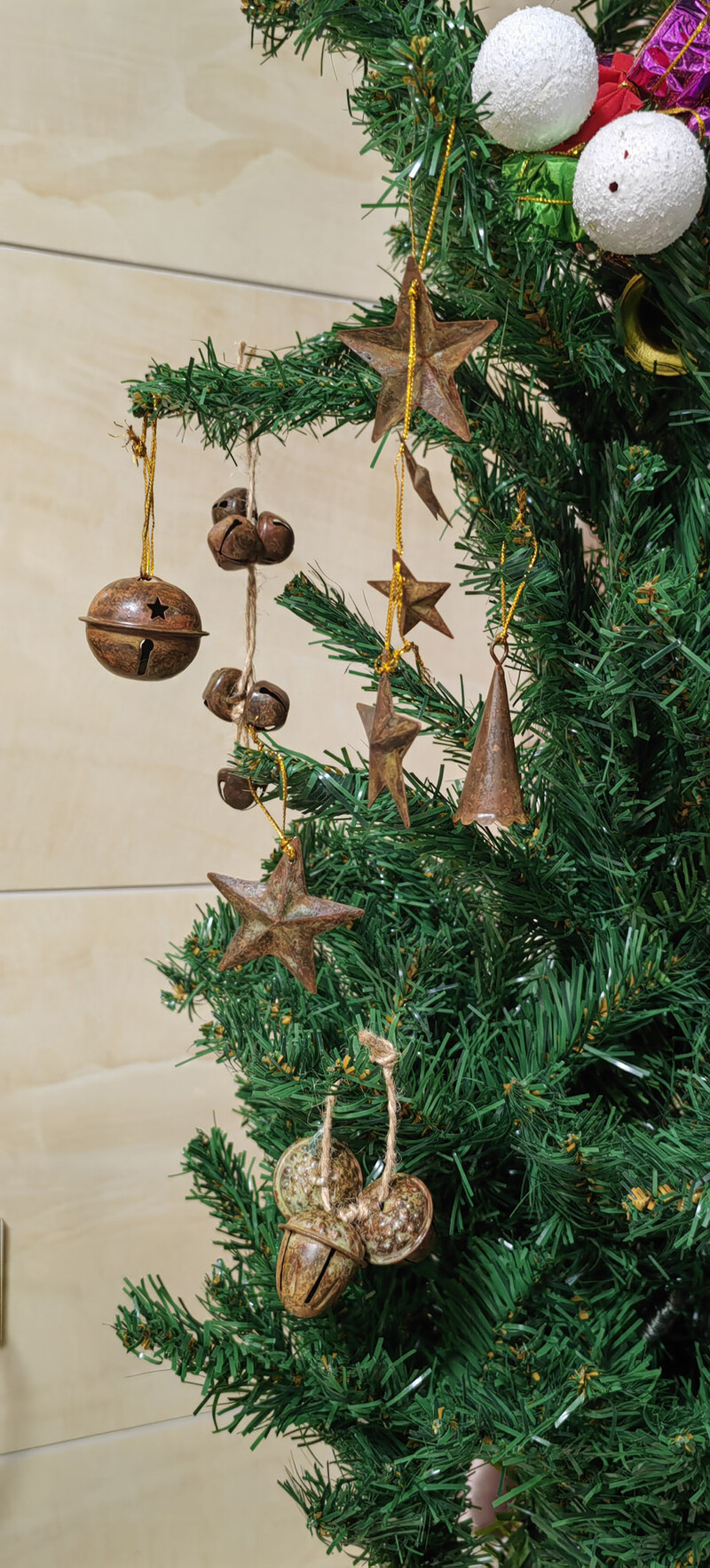 Maalähedane rauast plekk metall Vintage kõlin Kellad roostes trump Kellad vaniku jaoks Käsitöö Pärg Puhkemaja Kaunistused Jõuludekoratsioon