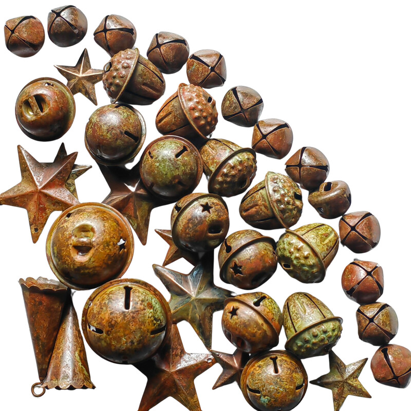 Maalähedane rauast plekk metall Vintage kõlin Kellad roostes trump Kellad vaniku jaoks Käsitöö Pärg Puhkemaja Kaunistused Jõuludekoratsioon