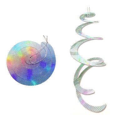 1 τεμ. Bird Drive Spiral Reflector Spinner Scare Bird Away Reflective Repeller Rod Driving Windmill String Αυλή Διακόσμηση κήπου