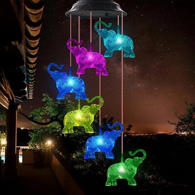 Υπαίθρια ηλιακά αδιάβροχα LED Wind Chimes, δώρα σπιτιού για διακόσμηση κήπων, εξωτερικών αυλών και γκαζόν