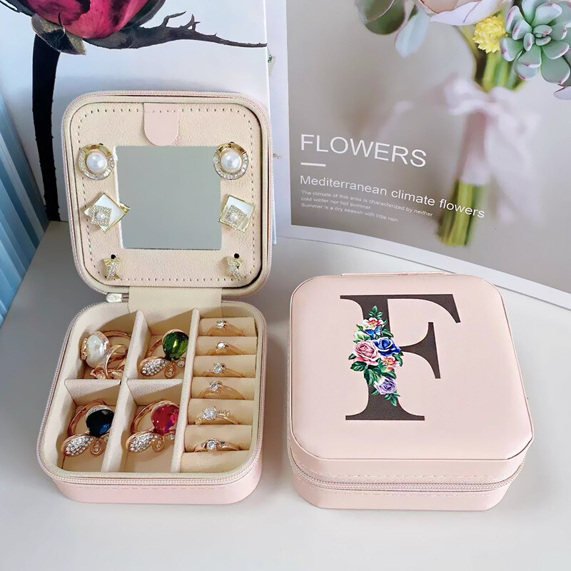 Kaasaskantav peegel-PU-trükiga hoiukarp kirjade, kõrvarõngaste, sõrmusekarbi, ehtekarbi, pakkekarbi jaoks 