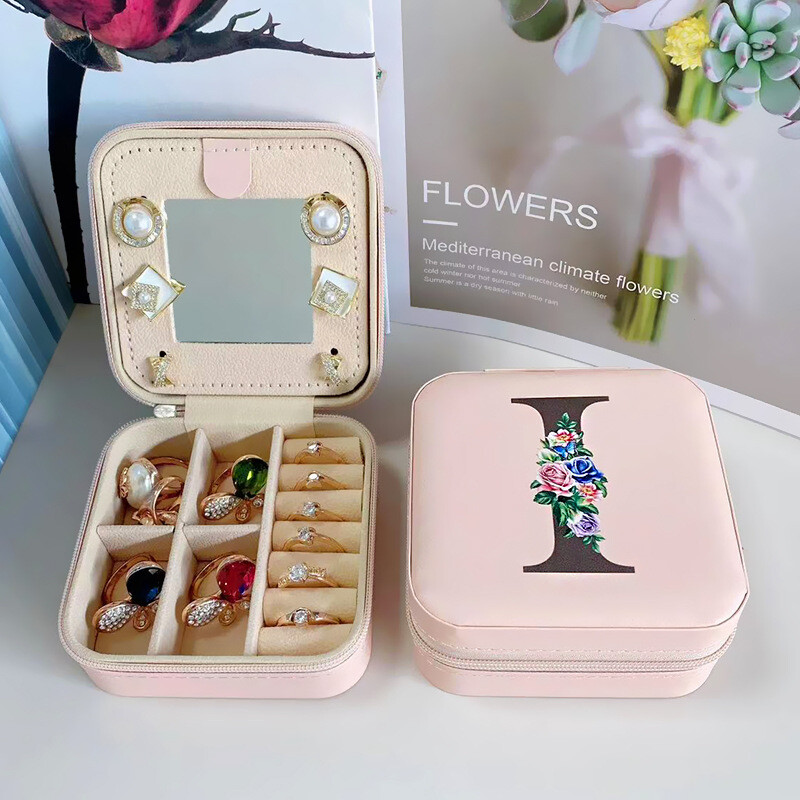 Kaasaskantav peegel-PU-trükiga hoiukarp kirjade, kõrvarõngaste, sõrmusekarbi, ehtekarbi, pakkekarbi jaoks 