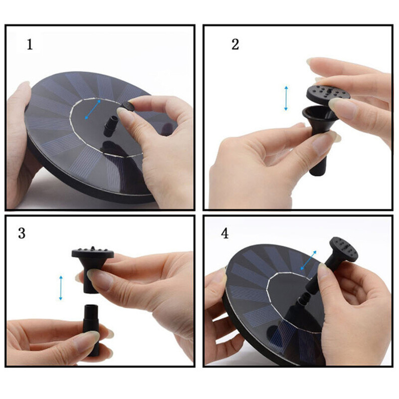 13 cm/16 cm päikeseallika purskkaev 6 otsikuga kiiresti käivitatav linnuvanni purskkaevupump kodu õue- ja aiakaunistuste jaoks