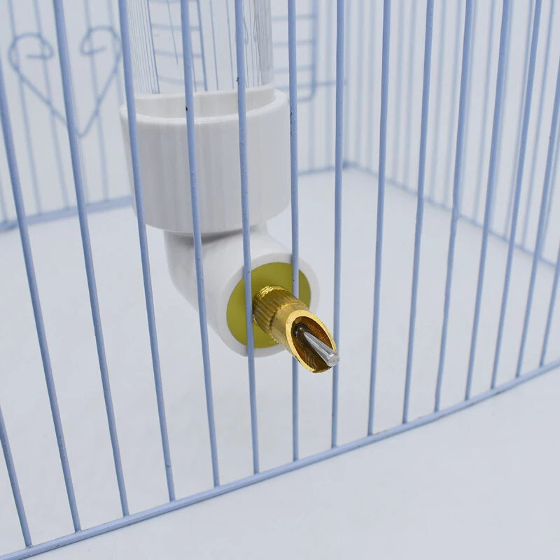 Пластмасова бутилка за папагал Дозатор за вода Хранилка Клетка Висящо домашно куче Морско свинче Катерица Заек Глава за пиене Тръбен фонтан