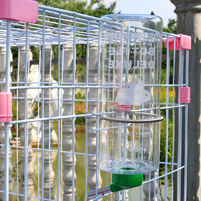 1000 ml Atsitiktinių spalvų mažų gyvūnų girdykla automatiniam gėrimui pakabinamas vandens butelis triušiams jūrų kiaulytės papūgos triušių tiektuvas