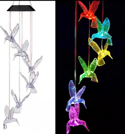 1 Pack Solar Butterfly Wind Light Chime Light που αλλάζει χρώμα εξωτερικού ηλιακού κήπου Διακοσμητικά φωτάκια για διακόσμηση Χριστουγεννιάτικου πάρτι στην πίσω αυλή