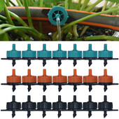 50PCS 2L 4L 8L Πομπός Αντιστάθμισης Πίεσης Αυτοκαθαριζόμενος Ανθεκτικός Σωλήνας Ρυθμιστής Νερού Άρδευσης Σταγόνων 4/7MM 16 PE Hose Dripper